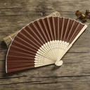 Bamboo Cloth Face Hand Fan 