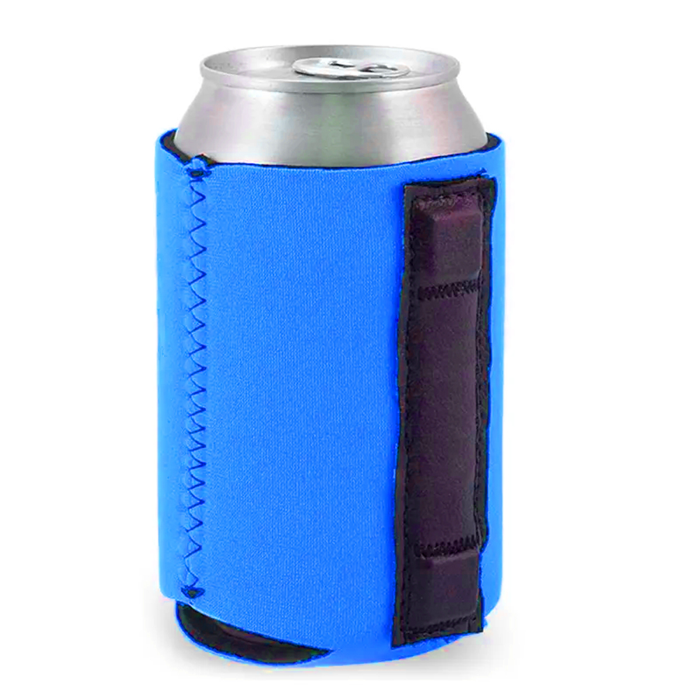 Collapsible Magnetic Can And Bottle Cooler Holder With Pocket