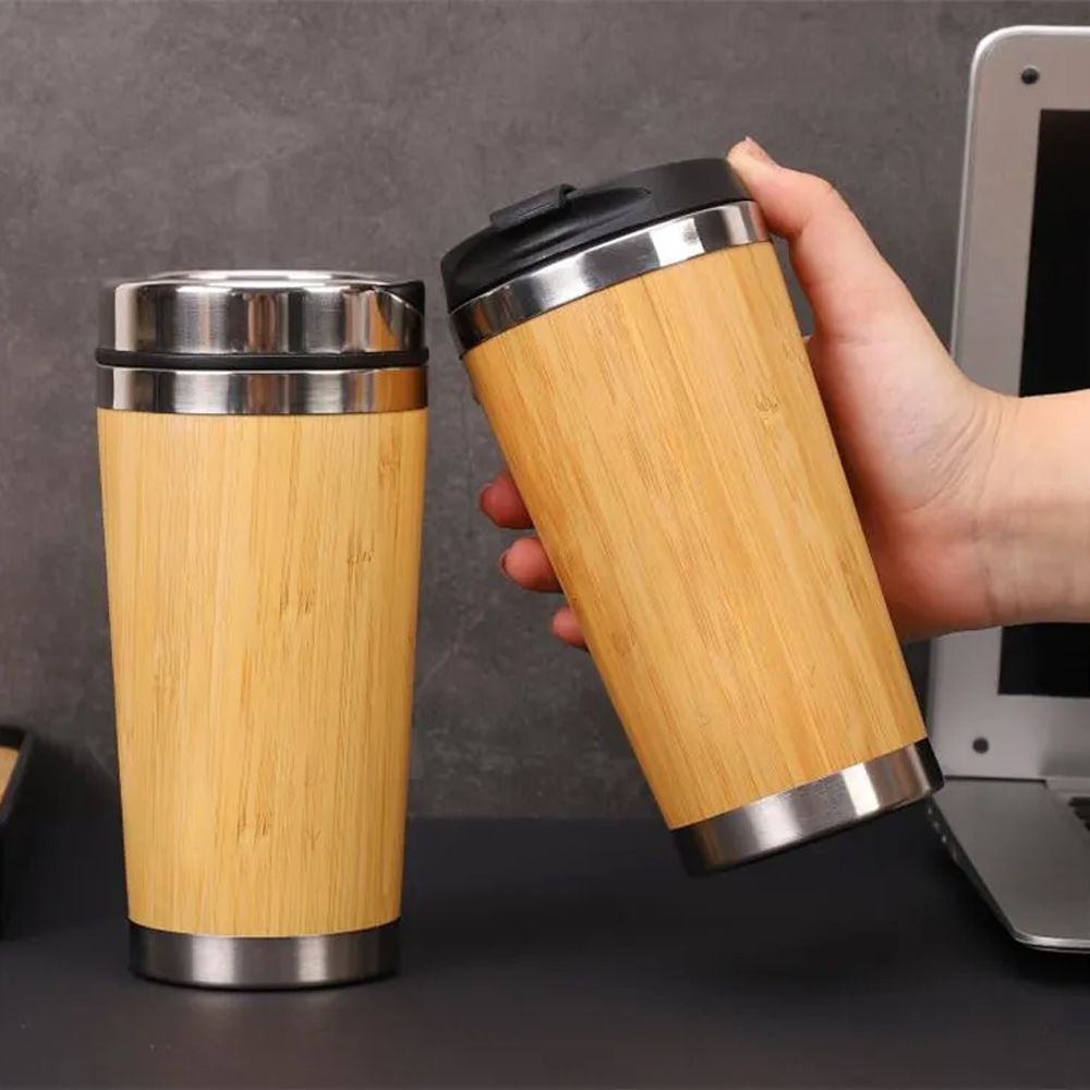 EcoMug Wood Insulated Stainless Steel Tumbler - 15oz