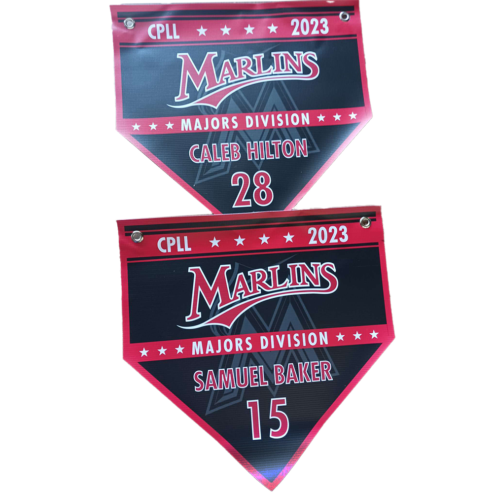 Personalized Home Plate Banner - 13oz Matte Vinyl

