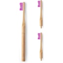 Round Handle Bamboo Toothbrush With Replaceable Heads For Adult
