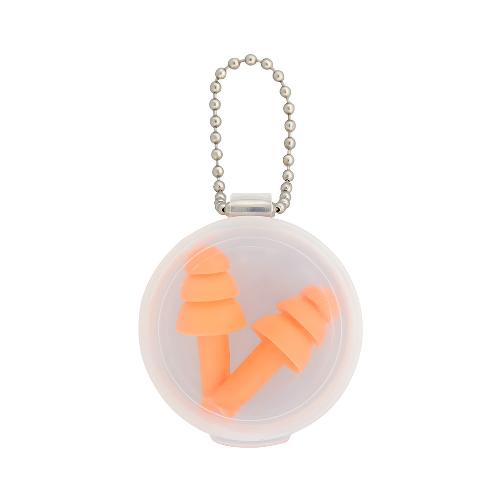 Silicone Earplugs In Clear Plastic Case. EP2953