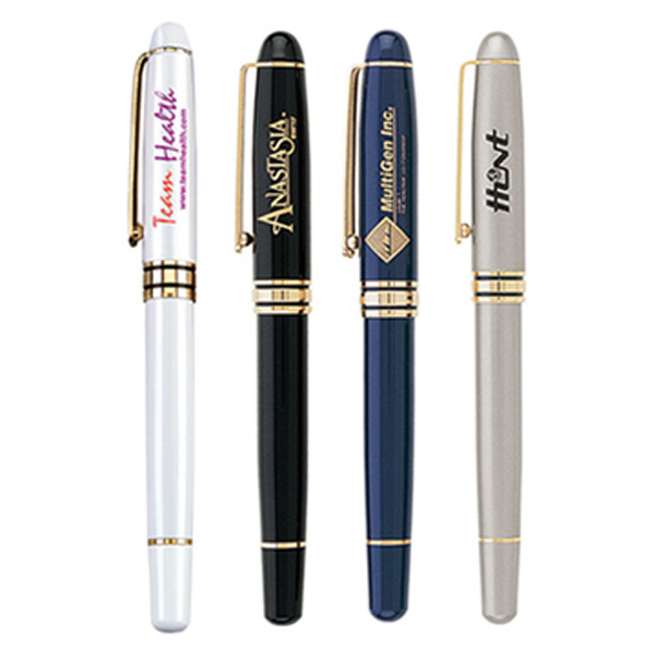 Geneva™ Chrome Royal Rollerball Pen - Optional Gift Box. RP4649