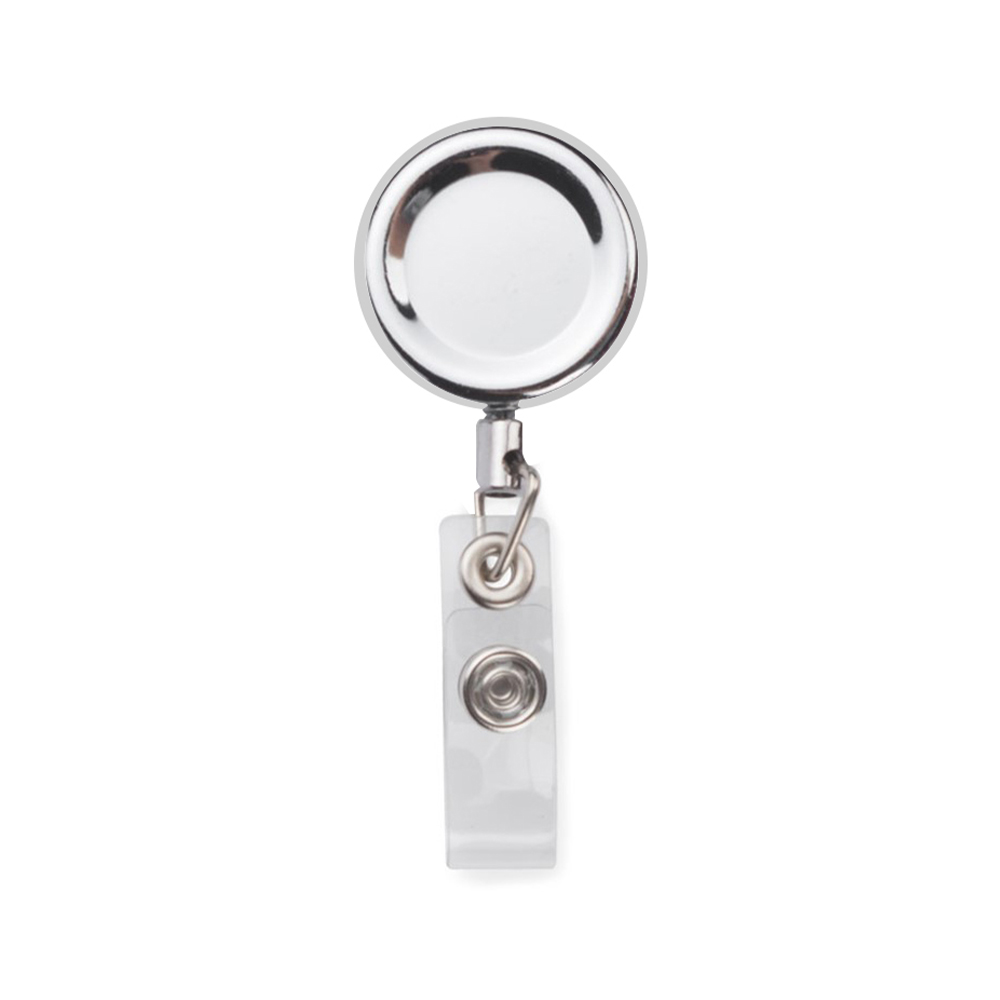 Premium Retractable Metal Round Badge Holder. BH1338