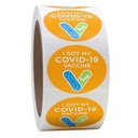 1.5" Round Covid Vaccine Stickers Rolls - 500/Roll