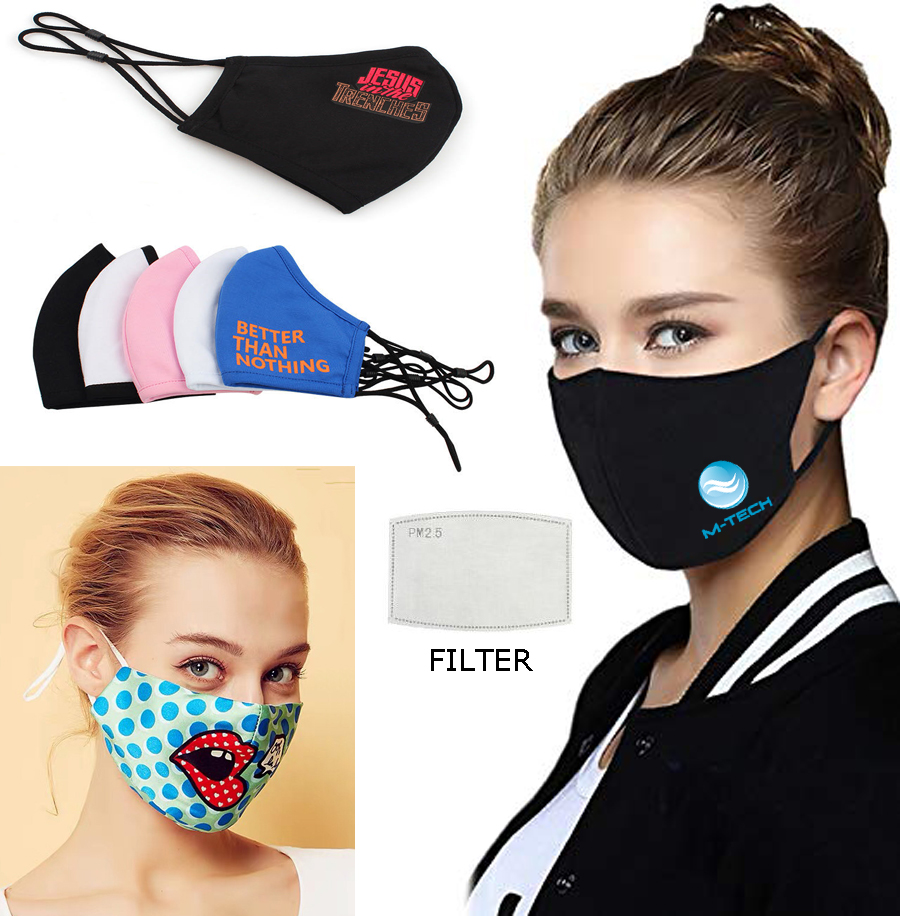 PPE Kit - 4 Layer Reusable Mask w/ Fliter, 2 oz Hand Sanitizer, Germ Key Stylus, 2 Alcohol Wipes