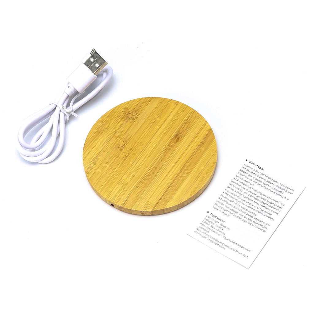 Bamboo Qi Wireless Charging Pad