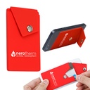 Silicone Cell Phone Sticky Wallet W/ Snap Pocket