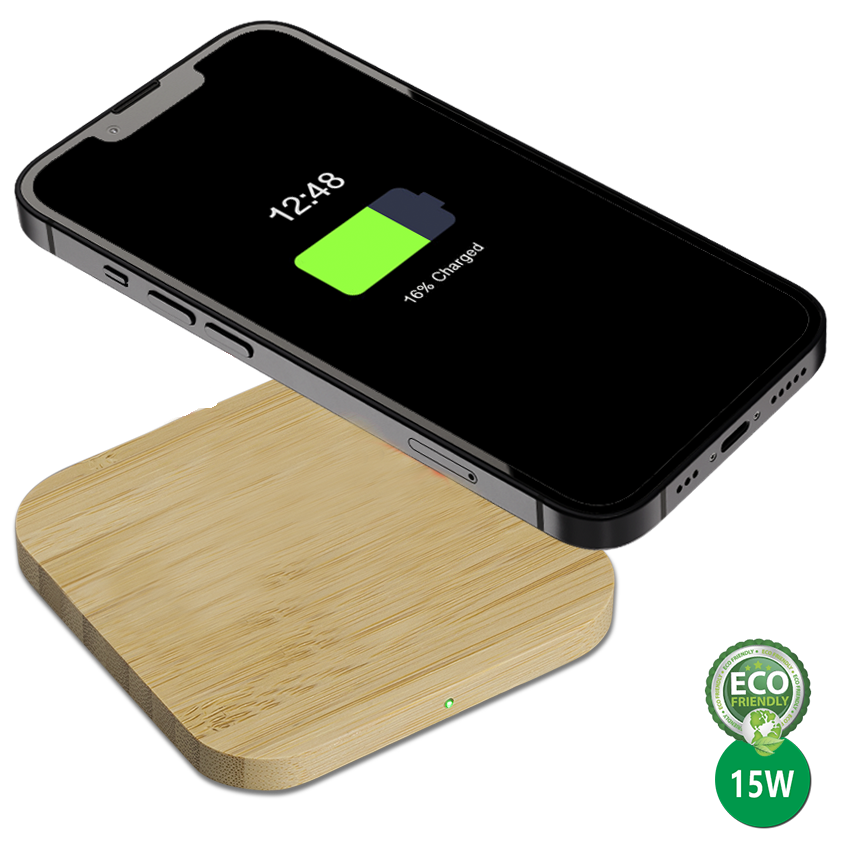 Oregon Bamboo Wireless Charger - 15W