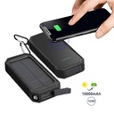 Wireless Solar Power Bank w/ Flashlight - 10000mAh
