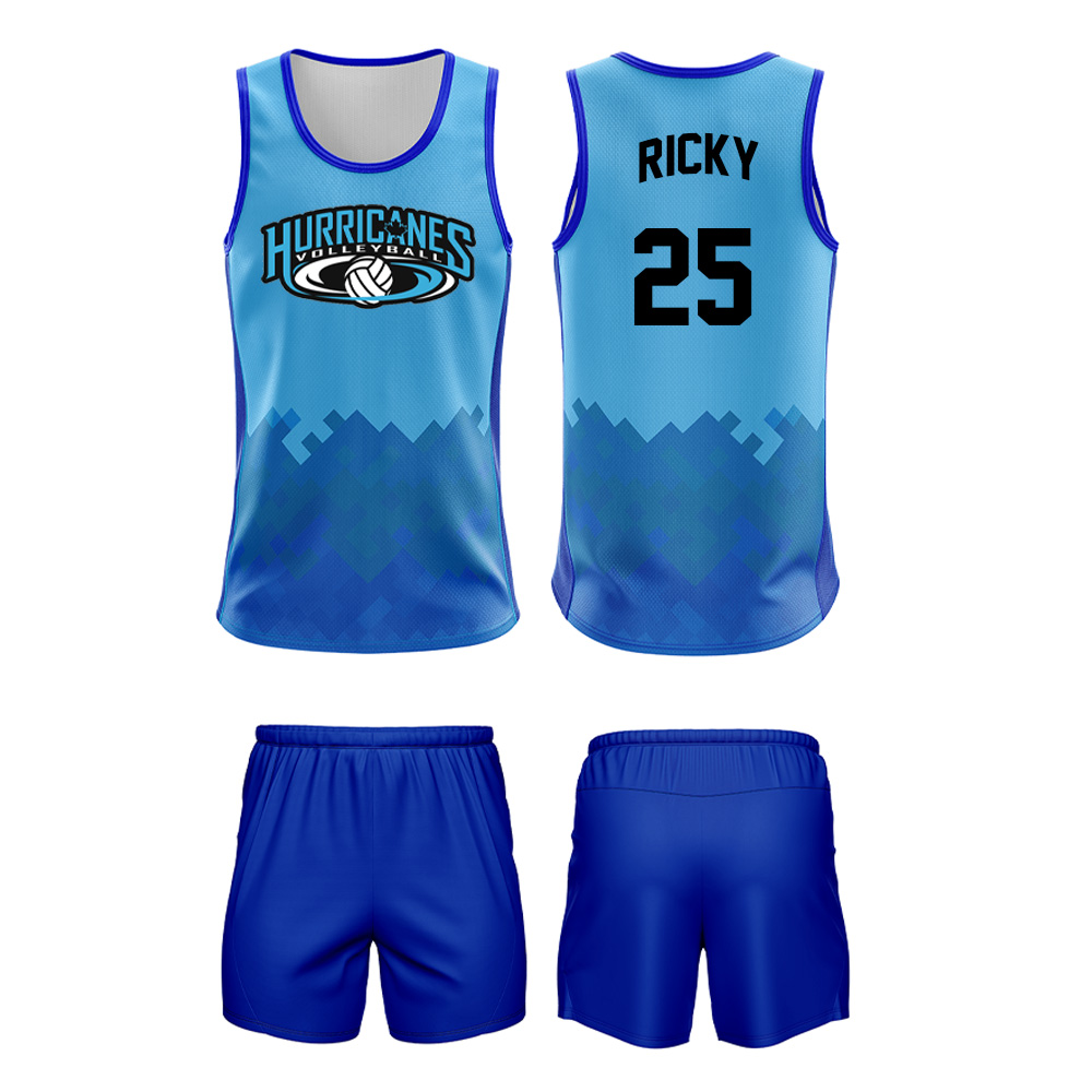 Pro Personalized Volleyball Uniform - Sleeveless Tank Jersey and Shorts Set. VB8596