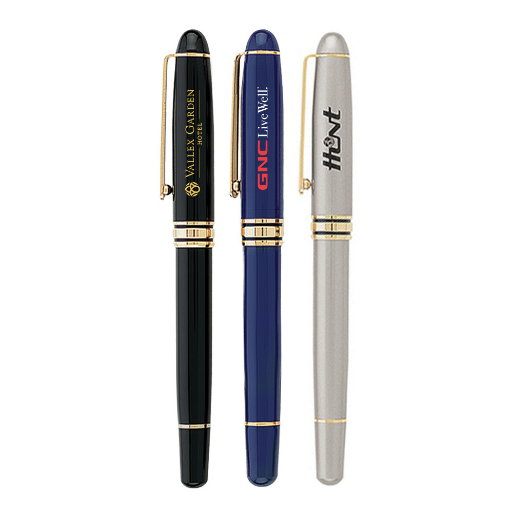 Geneva™ Chrome Royal Rollerball Pen - Optional Gift Box. RP4649