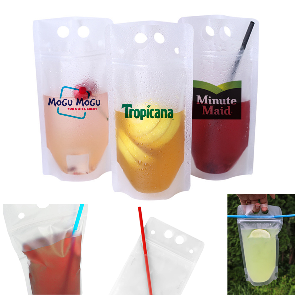 17 Oz Drink Pouch w/ Straw. DP3889