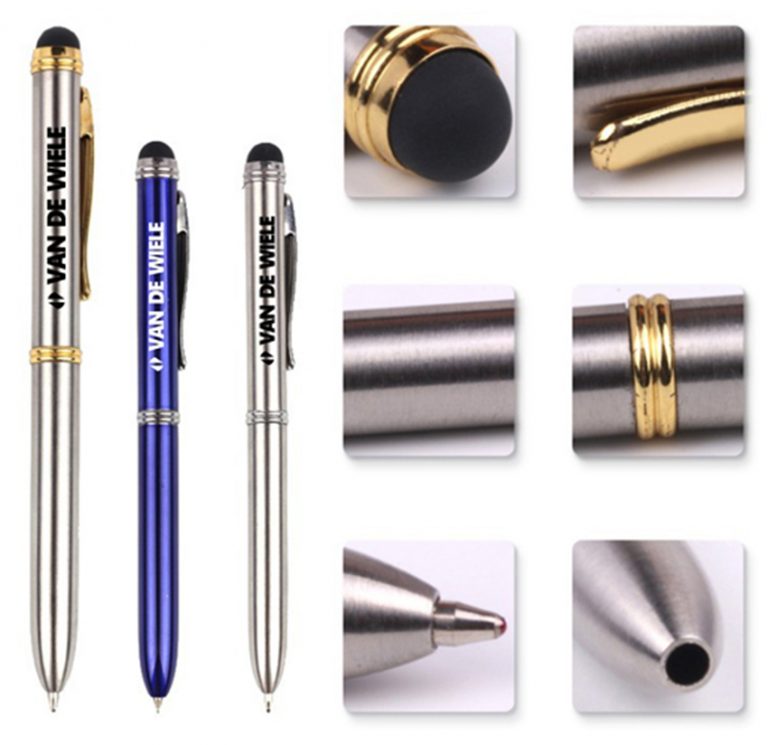 2 In 1 Stainless Steel Stylus Pen. SP8823