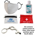 Back to Work Kit - 4 Layer Reusable Mask w/ Fliter, 2 oz hand sanitizer, Germ Key Stylus. CV3090