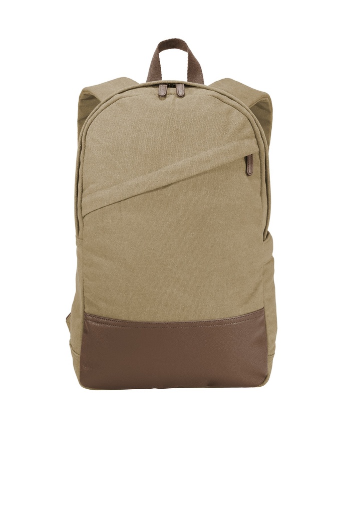 Port Authority Cotton Canvas Backpack. BG210