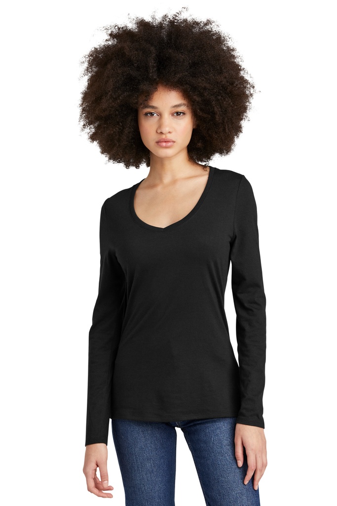 District Women's Perfect Tri Long Sleeve V-Neck Tee DT135