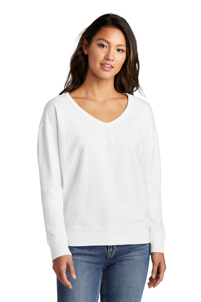 Port & Company Ladies Beach Wash Garment-Dyed V-Neck Sweatshirt LPC098V