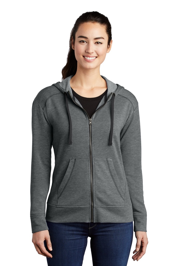 Sport-Tek Ladies PosiCharge Tri-Blend Wicking Fleece Full-Zip Hooded Jacket LST293