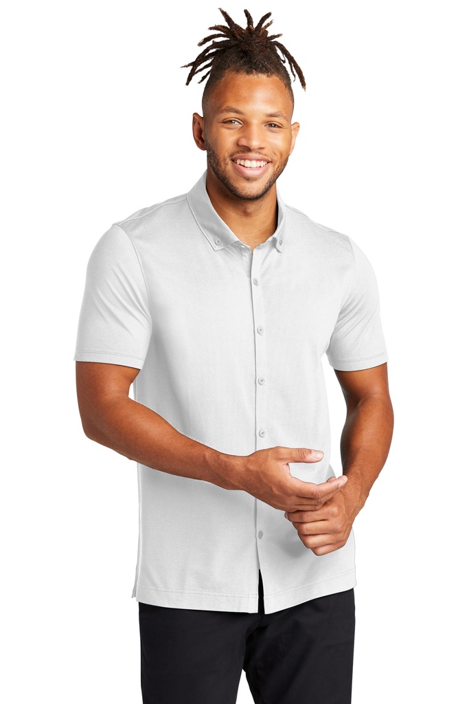 Mercer+Mettle Stretch Pique Full-Button Polo MM1006