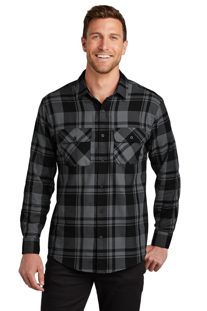 Port Authority Plaid Flannel Shirt. W668