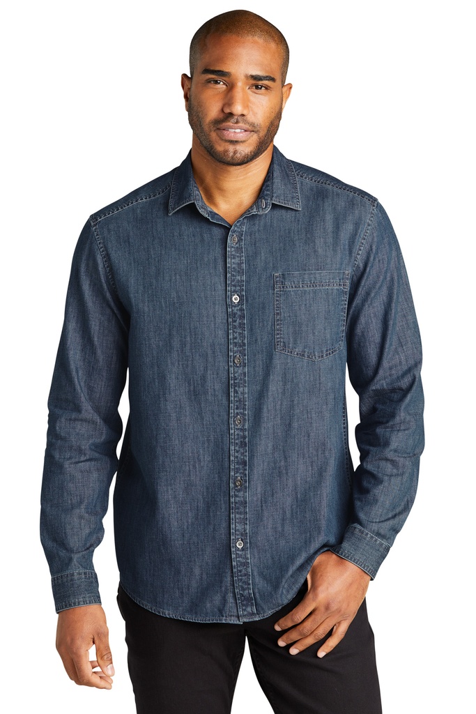 Port Authority Long Sleeve Perfect Denim Shirt W676