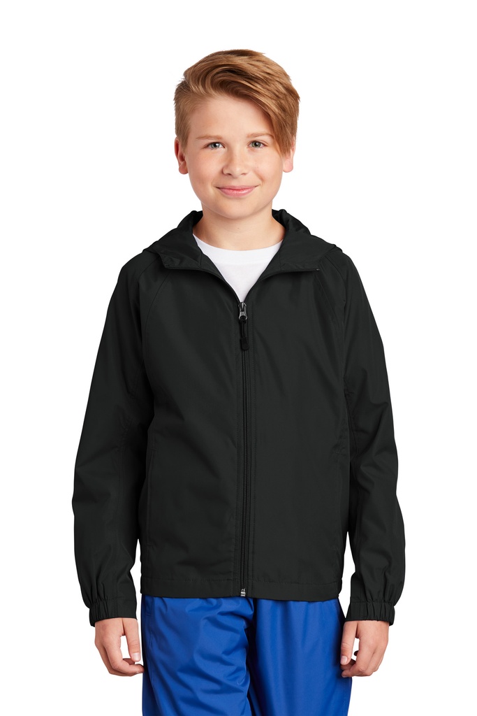 Sport-Tek Youth Hooded Raglan Jacket. YST73