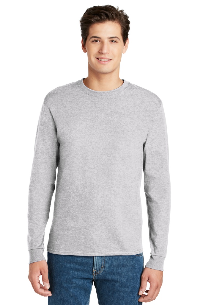 Hanes - Authentic 100% Cotton Long Sleeve T-Shirt. 5586