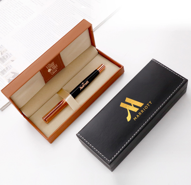 Geneva™ Leatherette Pen Gift Box