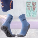 Anti Slip Grip Cotton Crew Socks. CS2444