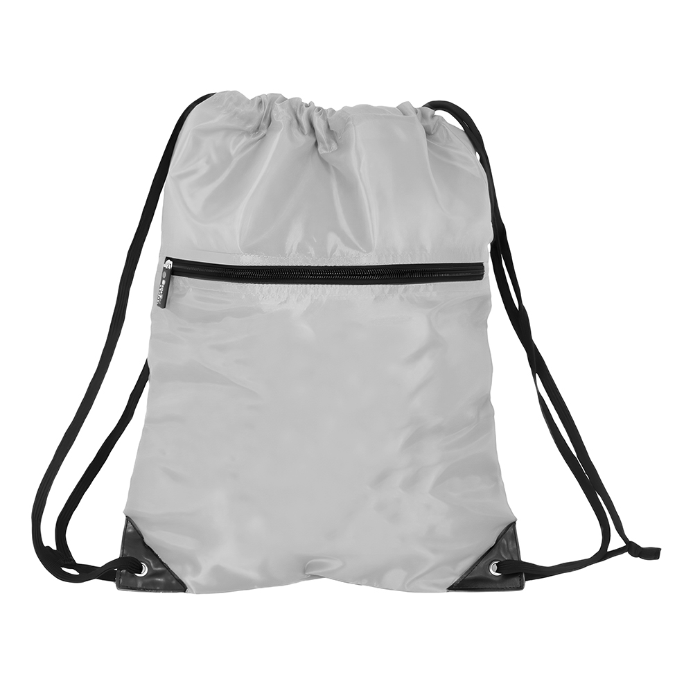 Athletic Drawstring Backpack W/ Front Zipper. DB8091