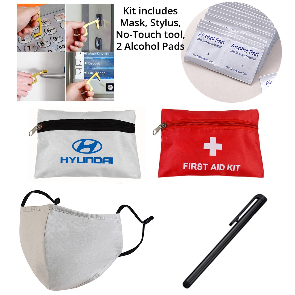 Back To Work Kit - Cotton Mask W/ Fliter, Stylus, No-Touch Tool, 2 Alcohol Pads. CV3785