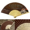 Bamboo Cloth Face Hand Fan. FH3065