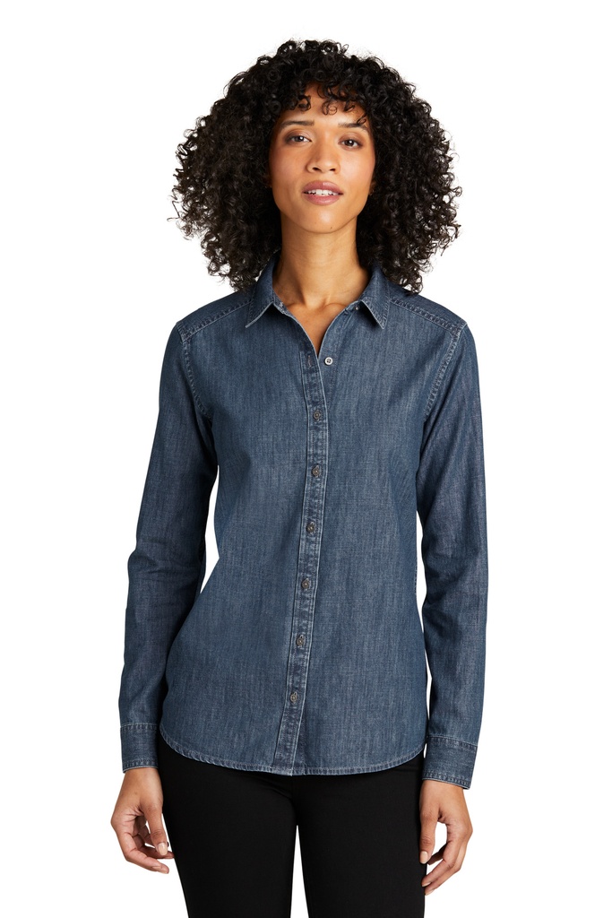 Port Authority Ladies Long Sleeve Perfect Denim Shirt LW676