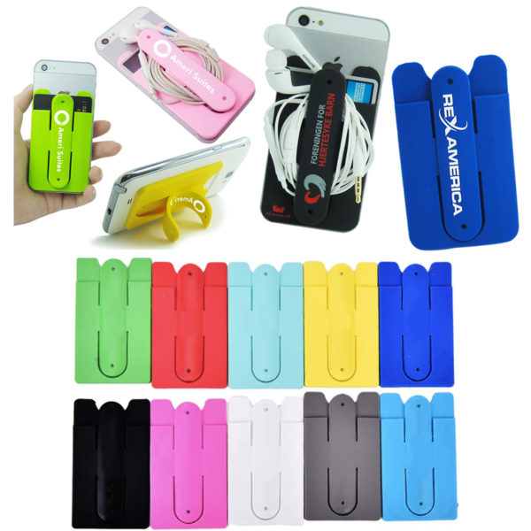 Combo Silicone Cell Phone Wallet & Kickstand. PH1593