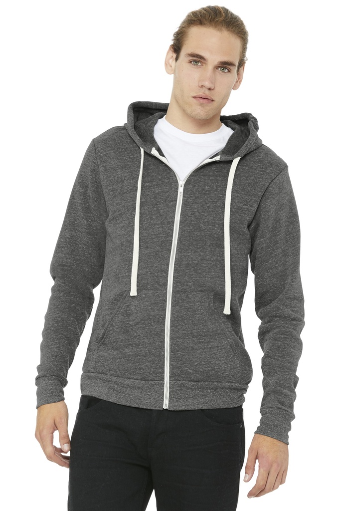 BELLA+CANVAS Unisex Triblend Sponge Fleece Full-Zip Hoodie. BC3909