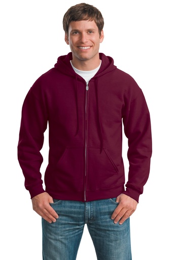 [707482] Gildan - Heavy Blend Full-Zip Hooded Sweatshirt. 18600 (Maroon, S)