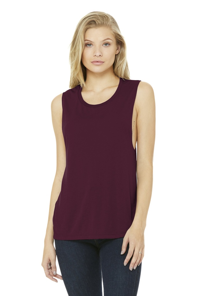 BELLA+CANVAS Women's Flowy Scoop Muscle Tank. BC8803