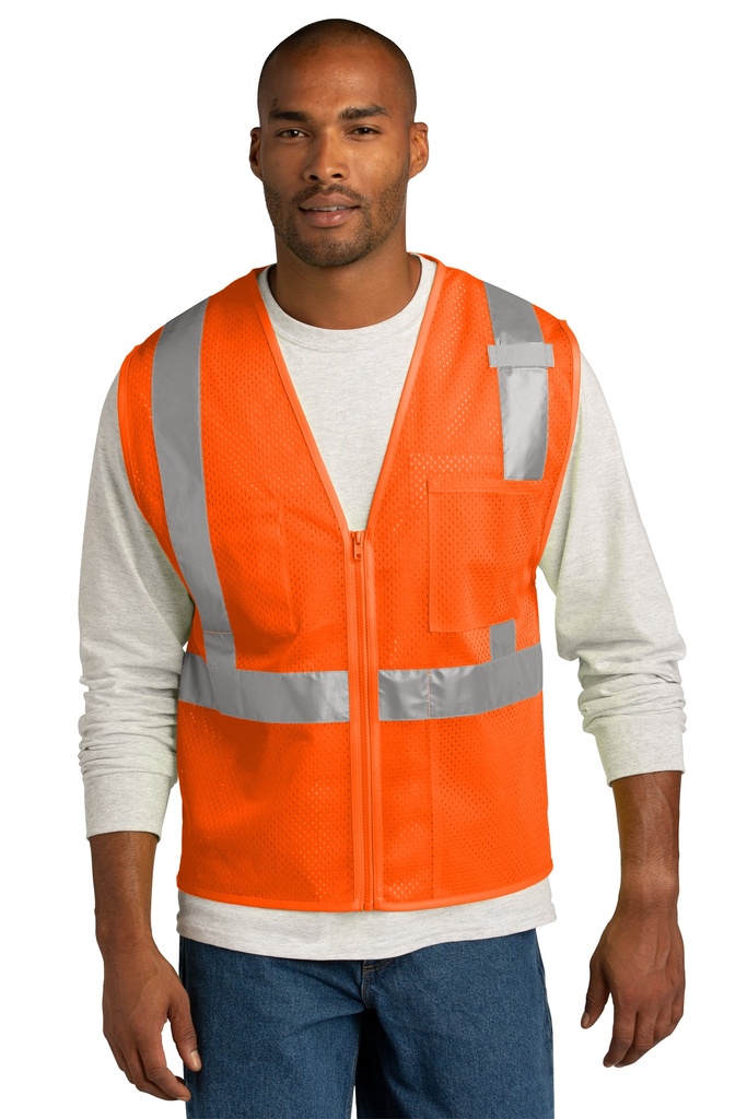 CornerStone ANSI 107 Class 2 Mesh Zippered Vest. CSV102