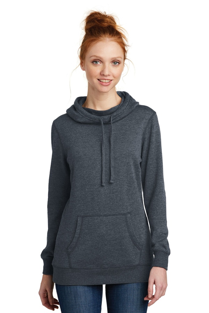 District Women's Lightweight Fleece Hoodie. DM493