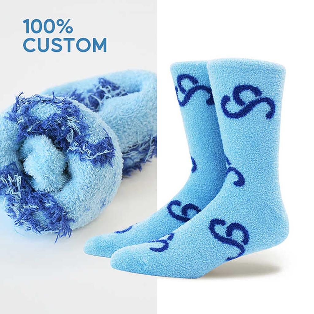 CozyKnit Personalized Socks - Fuzzy Socks - Knit-in. CS8972