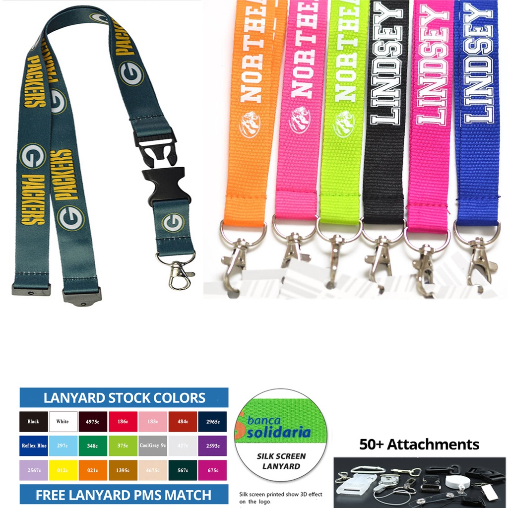 Custom 1" Polyester Lanyard - Silk Screen. LL2388