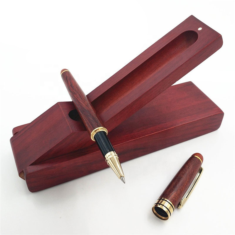 GreenGift - EcoLuxe Rosewood Roller Pen Set. CP3816