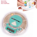 Healthcare Electronic Timer Pill Box Organizer - Round. PB3528