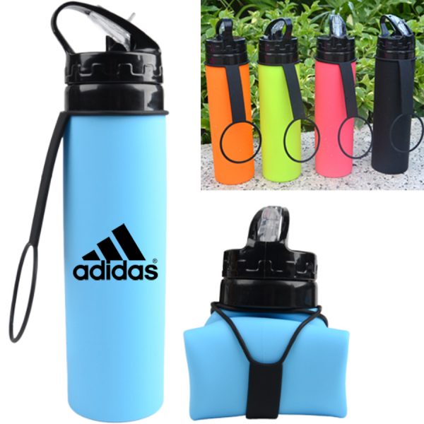 Hydrate Silicone Collapsible Sports Water Bottle 20Oz. WB6735