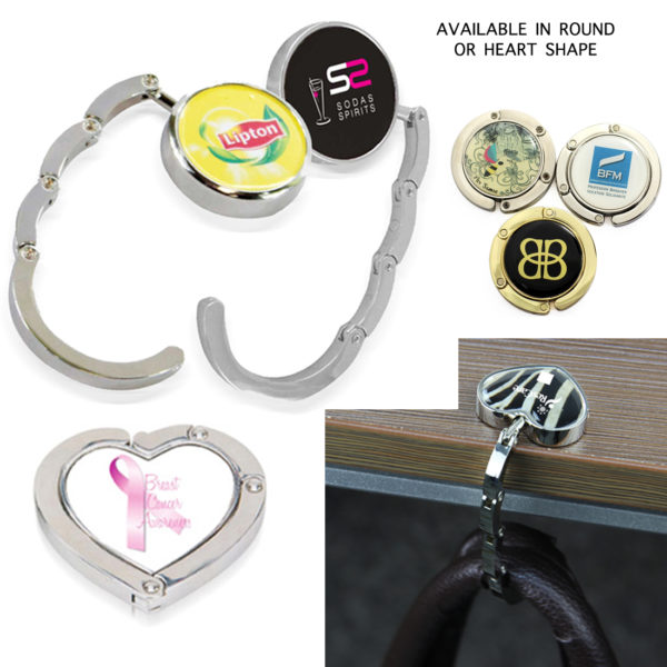 Magnetic Purse Hanger - Round Or Heart Shaped. PH6530