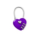 Metal Body 3 Digit Heart Shaped Padlock. PL8978