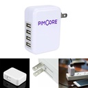 Powerhub 4x: Four-Port USB Travel Wall Charger Adapter. US9900