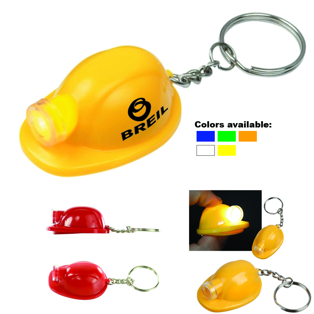 Safety Helmet Flashlight Keychain. FL1356