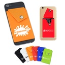 Silicone Cell Phone Sticky Wallet W/ Snap Pocket. PH2325